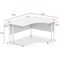 Impulse 1400mm Corner Desk, Right Hand, White Cable Managed Leg, White