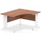 Impulse 1400mm Corner Desk, Right Hand, White Cable Managed Leg, Walnut