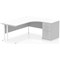 Impulse 1800mm Corner Desk with 600mm Desk High Pedestal, Right Hand, White Cantilever Leg, White