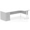 Impulse 1800mm Corner Desk, Right Hand, White Cantilever Leg, White, With 800mm Deep Desk High Pedestal