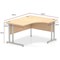 Impulse 1400mm Corner Desk with 800mm Desk High Pedestal, Right Hand, Silver Cantilever Leg, Maple