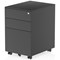 Impulse 3 Drawer Steel Mobile Pedestal, Black