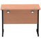 Impulse 1000mm Slim Rectangular Desk, Black Cantilever Leg, Beech