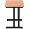 Impulse 1000mm Slim Rectangular Desk, Black Cantilever Leg, Beech