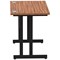 Impulse 1000mm Slim Rectangular Desk, Black Cantilever Leg, Walnut