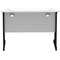Impulse 1000mm Slim Rectangular Desk, Black Cantilever Leg, White