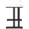 Impulse 1000mm Slim Rectangular Desk, Black Cantilever Leg, White