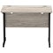 Impulse 1000mm Slim Rectangular Desk, Black Cantilever Leg, Grey Oak
