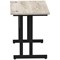 Impulse 1000mm Slim Rectangular Desk, Black Cantilever Leg, Grey Oak