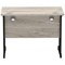 Impulse 1000mm Slim Rectangular Desk, Black Cantilever Leg, Grey Oak