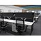 Impulse 1000mm Rectangular Desk, Black Cantilever Leg, White