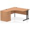 Impulse 1400mm Corner Desk with 600mm Desk High Pedestal, Left Hand, Black Cantilever Leg, Oak