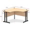 Impulse 1200mm Corner Desk, Black Cable Managed Leg, Maple