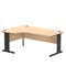 Impulse 1800mm Corner Desk, Left Hand, Black Cable Managed Leg, Maple