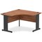 Impulse 1200mm Corner Desk, Black Cable Managed Leg, Walnut