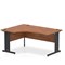 Impulse 1600mm Corner Desk, Left Hand, Black Cable Managed Leg, Walnut