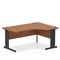 Impulse 1600mm Corner Desk, Right Hand, Black Cable Managed Leg, Walnut