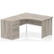 Impulse 1400mm Corner Desk with 600mm Desk High Pedestal, Left Hand, Panel End Leg, Grey Oak