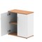 Impulse Two-Tone Low Cupboard, 1 Shelf, 800mm High, Oak and White Impulse Two-Tone Low Cupboard, 1 Shelf, 800mm High, Oak and White