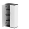 Impulse Two-Tone Tall Cupboard, 3 Shelves, 1600mm High, Black and White Impulse Two-Tone Tall Cupboard, 3 Shelves, 1600mm High, Black and White