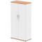 Impulse Two-Tone Tall Cupboard, 3 Shelves, 1600mm High, Oak and White Impulse Two-Tone Tall Cupboard, 3 Shelves, 1600mm High, Oak and White