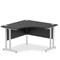 Impulse 1200mm Corner Desk, Silver Cantilever Leg, Black