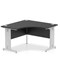 Impulse 1200mm Corner Desk, Silver Cable Managed Leg, Black