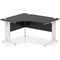 Impulse 1400mm Corner Desk, Left Hand, White Cable Managed Leg, Black