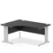 Impulse 1600mm Corner Desk, Left Hand, Silver Cable Managed Leg, Black