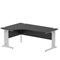 Impulse 1800mm Corner Desk, Left Hand, Silver Cable Managed Leg, Black