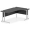 Impulse 1800mm Corner Desk, Right Hand, Silver Cantilever Leg, Black