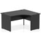 Impulse 1400mm Corner Desk, Right Hand, Panel End Leg, Black