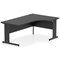 Impulse 1800mm Corner Desk, Right Hand, Black Cable Managed Leg, Black