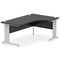 Impulse 1800mm Corner Desk, Right Hand, Silver Cable Managed Leg, Black