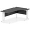 Impulse 1800mm Corner Desk, Right Hand, White Cable Managed Leg, Black