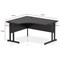 Impulse 1400mm Corner Desk with 800mm Desk High Pedestal, Left Hand, Black Cable Managed Leg, Black