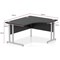 Impulse 1400mm Corner Desk with 800mm Desk High Pedestal, Right Hand, Silver Cantilever Leg, Black