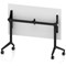 Impulse Plus Slim Flip Rectangular Table, 1200mm Wide, Black Foot, White