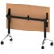Impulse Plus Slim Flip Rectangular Table, 1200mm Wide, Chrome Foot, Oak