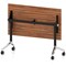 Impulse Plus Slim Flip Rectangular Table, 1200mm Wide, Chrome Foot, Walnut