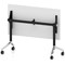 Impulse Plus Slim Flip Rectangular Table, 1200mm Wide, Chrome Foot, White