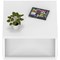 Impulse 800mm Square Coffee Table With Metal Frame White Top White Leg