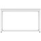 Impulse 800mm Square Coffee Table With Metal Frame White Top White Leg