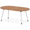 Impulse 1800mm Boardroom Table With Silver Leg Frame Walnut Top