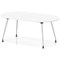 Impulse 1800mm Boardroom Table With Silver Leg Frame White Top