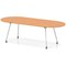 Impulse 2400mm Boardroom Table With Silver Leg Frame Beech Top