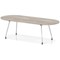 Impulse 2400mm Boardroom Table With Silver Leg Frame Grey Oak Top