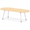 Impulse 2400mm Boardroom Table With Silver Leg Frame Maple Top