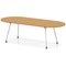 Impulse 2400mm Boardroom Table With Silver Leg Frame Oak Top