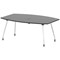 High Gloss Volta 1800mm Writable Boardroom Table With Pop-up Power Module Black Top